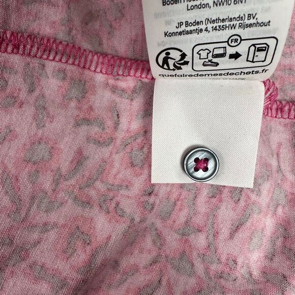 Boden Yoke Detail Jersey Mini Dress size 10L Gin Fizz Abstract Vine - Picture 11 of 11